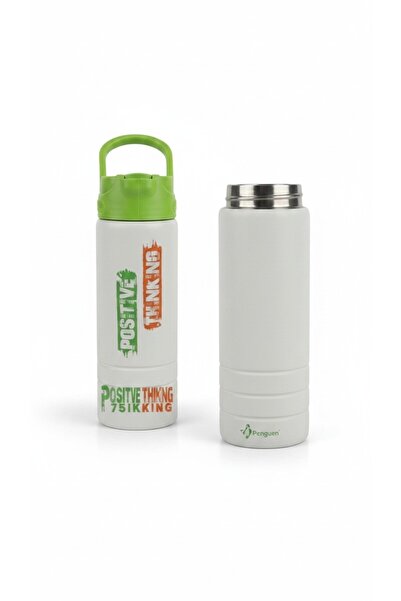 Lider MAGNESİA SU MATARASI 750 ML 304 PASLANMAZ ÇELİK SIZDIRMAZ KAPAKLI PİPETLİ BPA FREE DAYANIKLI SU MATARASI