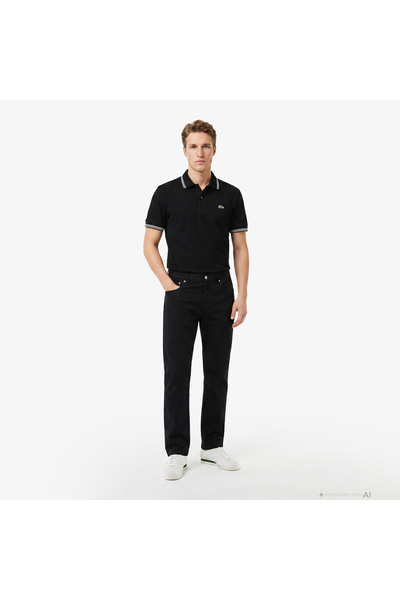 Lacoste Erkek Slim Fit Siyah Jean Pantolon