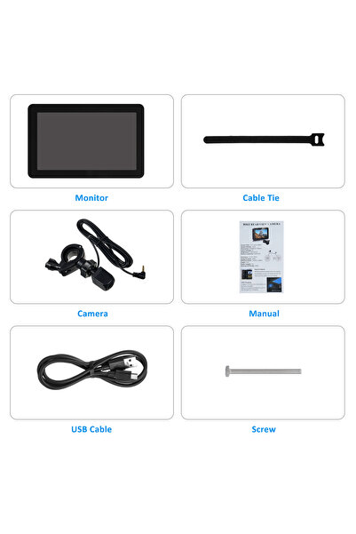 Choice black Handlebar Bike Mirror, 1080P Rechargeable Bicycle Rear View Came...