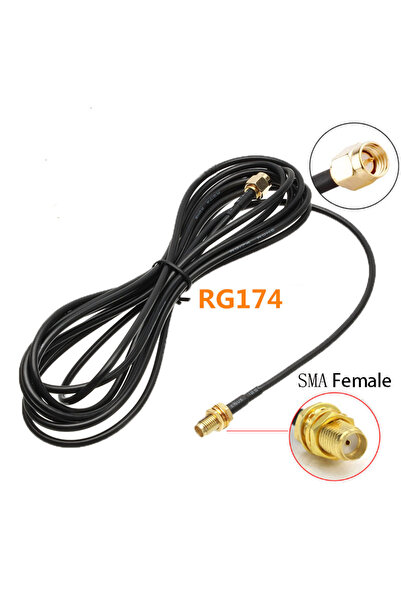 Choice كابل تمديد هوائي راوتر RG174 بطول 8 متر، موصلات SMA إلى SMA، كابل تمدي...