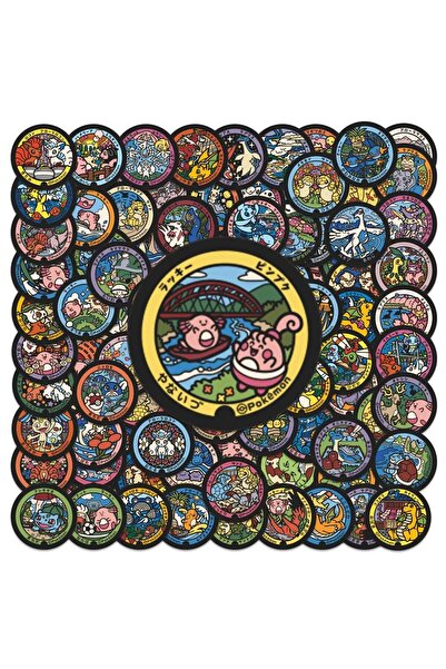 Choice Bandai 108PCS 108PCS Pokémon Round Card Cartoon Sticker DIY Decoration...
