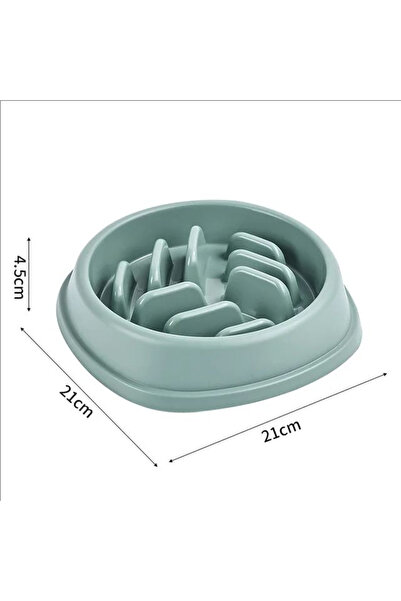 Choice 21X21X4.5cm green A Pet Supplies Dogs and Cats Slow Food Bowl Puzzle N...