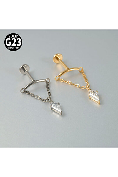 Choice Geometric body Silver 1.2X8mm Labret, Lip Piercing Jewelry Style E 1/2...