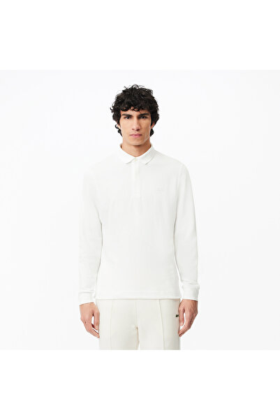 Lacoste Erkek Regular Fit Uzun Kollu Beyaz Paris Polo