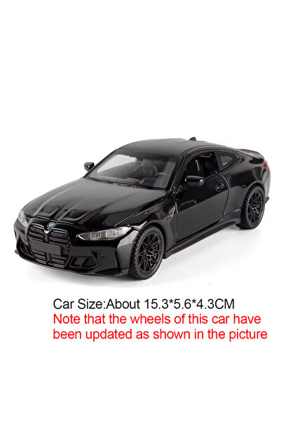 Choice5 نموذج سيارة M4 أسود بمقياس 1:32، لعبة سيارة M4 320I محاكاة، معدنية مص...