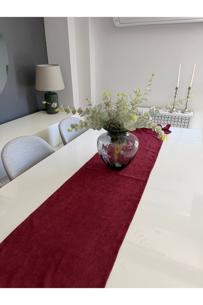 Decamor home Μακρύς διακοσμητικός διάδρομος διπλής στρώσης με βολάν σε βυσσιν...