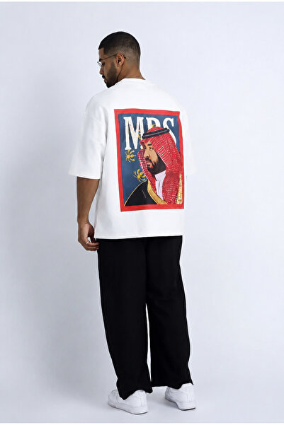 ZAVIXO Saudi Arabia Themed Arabian Portrait Large Back Print Graphic T-Shirt