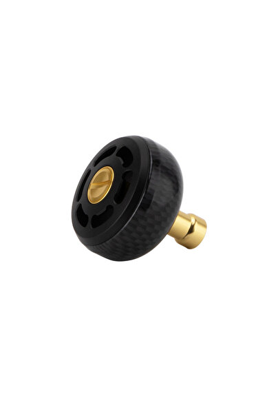 Choice Black Gold DEUKIO DIY Carbon Fiber Power Knob for Baitcasting Fishing ...
