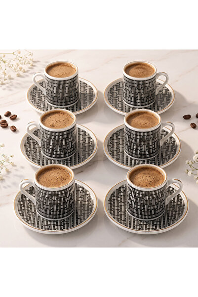 Aryıldız Tarjan 12 Parça 6 Kişilik Kahve Fincan Takımı 90 ml