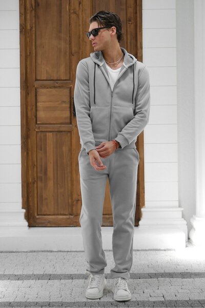 Shooter Sportswear Светлосив мъжки зимен анцуг комплект с технология Thermoso...