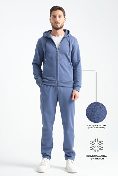Shooter Sportswear طقم بدلة رياضية شتوية للرجال من إنديجو بتقنية ثيرموسوفت، م...