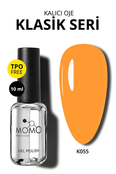 MOMO professional Kalıcı Oje K055, Açık Turuncu, 10 ml