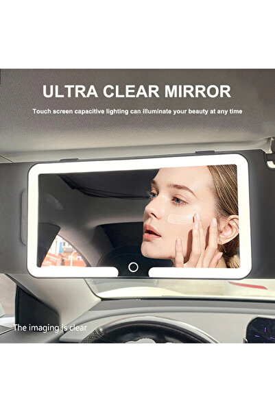 Choice1 WHITE Car Interior Mirrors Sun Visor Plate LED HD Makeup Mirror for G...