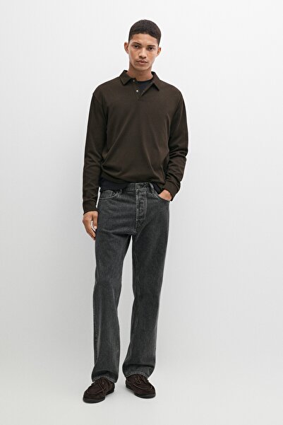 Massimo Dutti %100 Pamuklu Uzun Kollu Polo