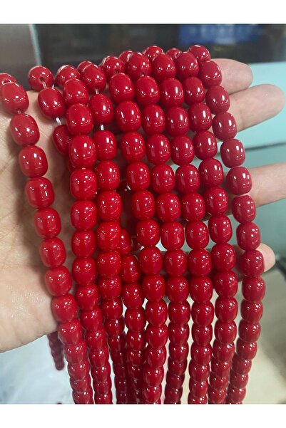 Choice12 CI Z red 35pcs 8x10mm Crystal Glass Beads Cylindrical Loose Spacer B...