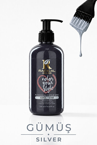 Radical Color Su Bazlı Saç Boyası 250 Ml Gümüş
