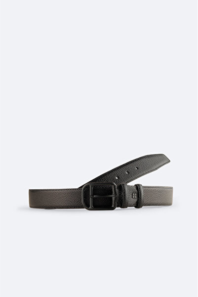 Avva Men's Black Leather Belt B009306
