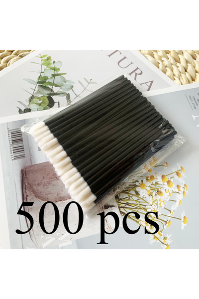 Choice5 500 قطعة سوداء، 100/500 قطعة، فرشاة شفاه للاستخدام مرة واحدة، لإزالة ...
