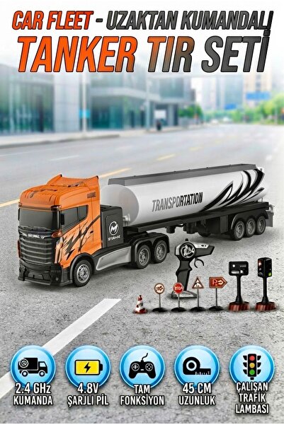 Tıfıl Toys Kumandalı Şarjlı Sesli Işıklı 1:16 Trafik Setli Full Fonksyion Oyu...
