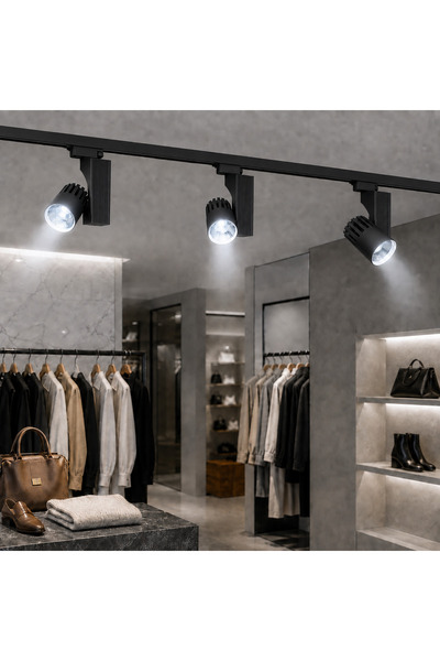 SEKA AYDINLATMA Ledli Ray Spot Siyah Kasa 40 Watt Beyaz 6500