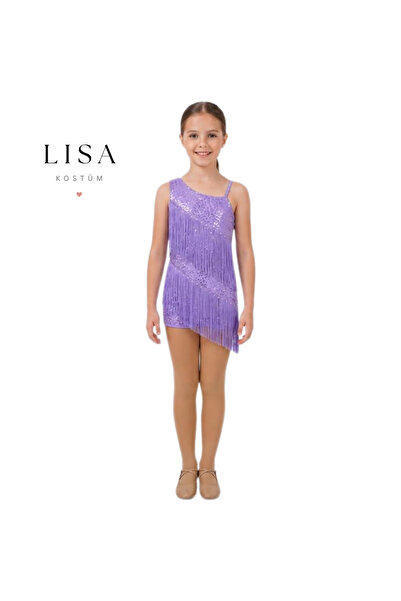 LISAKOSTUM LISA-CL006 Latin DansKız Çocuk Kostüm