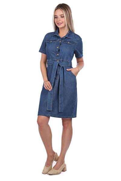 BANNY JEANS Φόρεμα τζιν με ζώνη