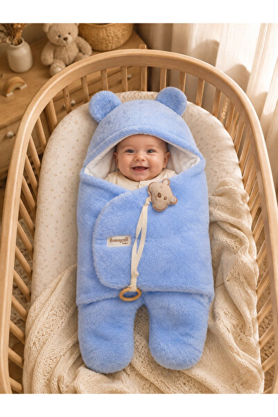 Tomuycuk Welsoft Plush Baby Swaddle Blanket Footed Sleeping Bag |   Winter Th...
