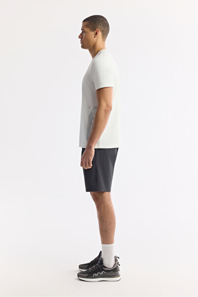 Avva Erkek Beyaz Bisiklet Yaka Baskılı Bi-Stretch İnterlok Regular Fit T-Shirt A51Y1136