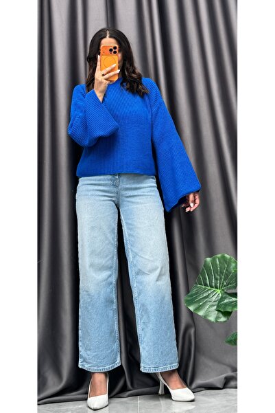 NİSUM MODA Spanish sleeve knit sweater