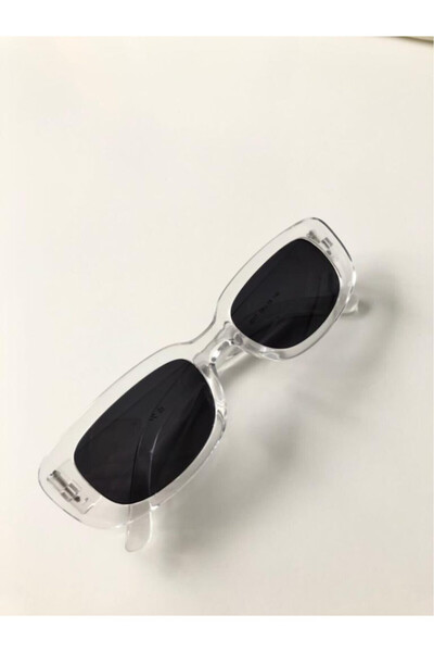 JULIANO Transparent Rectangle Vintage Retro Sunglasses