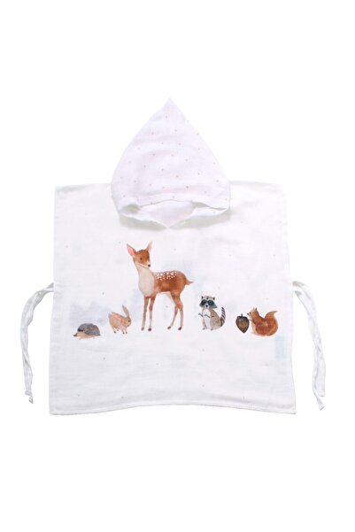 Casadora Baby Forest Amigos 100% Cotton Children's Muslin Poncho 3-4 Years
