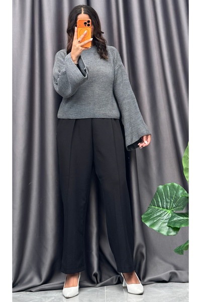 NİSUM MODA Pulover spaniol de tricotat cu mâneci lungi