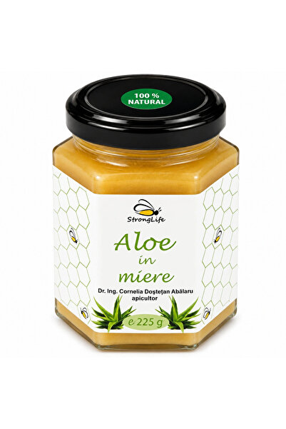 Strong Life Aloe in miere - 225g by Dr. Ing. Cornelia Dostetan Abalaru apicultor