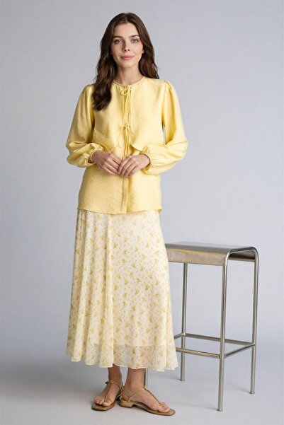 DeFacto A-Line Polka Dot Tulle Light Blue Skirt H5004Ax26Sp