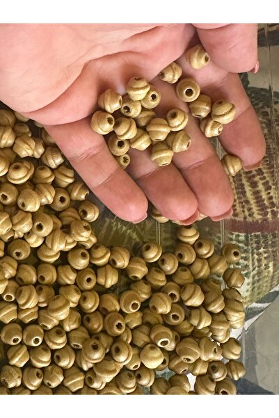 Gönülden Tasarım 1 εκ. 30 τεμάχια Στριφτές Ξύλινες Χάντρες Κοσμήματος με Τρύπ...