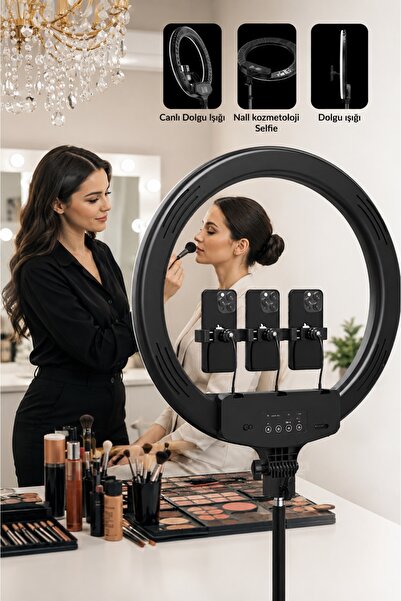 Moxti Profesyonel Stüdyo Işığı LED Işık Halkası 21 Inç 54 cm Ring Light Işığı...
