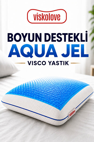 Visko Love Aqua Jel Serinletici Visco Yastık Ortopedik Boyun Destekli Hafızal...