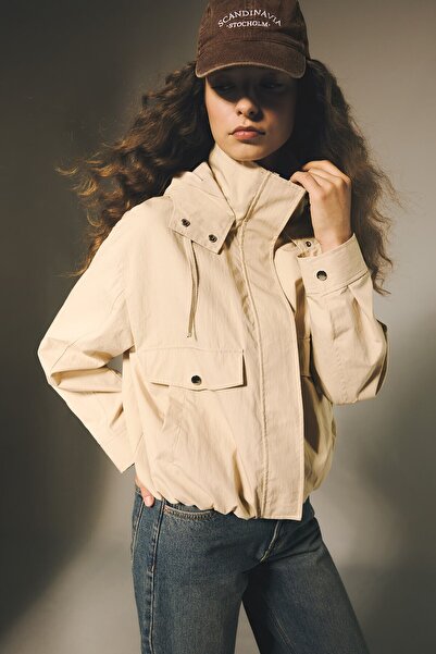 DeFacto Water Repellent Hooded Woven Coat G5466Ax26Sp