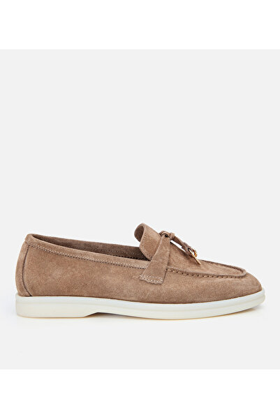Hotiç Kadın Deri Bej Loafer