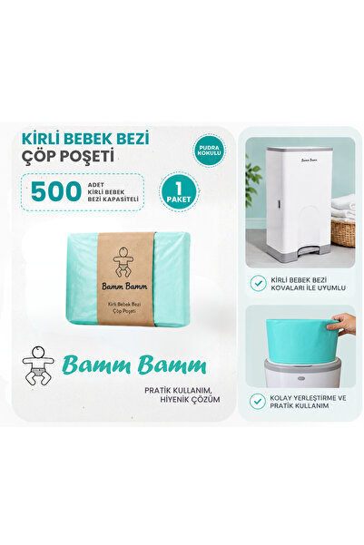 BAMM BAMM Kirli Bebek Bezi Kovaları İle Uyumlu 495 Adet Kirli Bebek Bezi Kapa...
