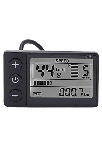 Choice black Electric Bike LCD Display Meter Lightweight ABS S866 Electric Bi...