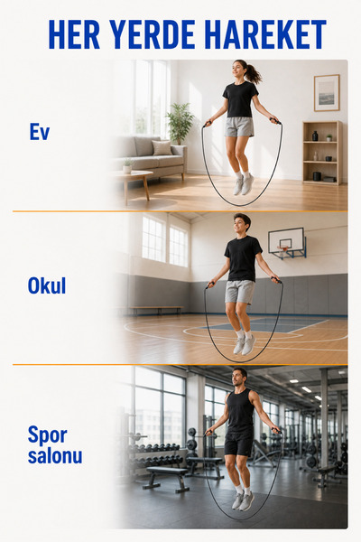 COZY SENSE Sporcu Atlama İpi Profesyonel İp Atlama Ekipmanı Evde Fitness Kas Geliştirici Koordinasyon Aleti