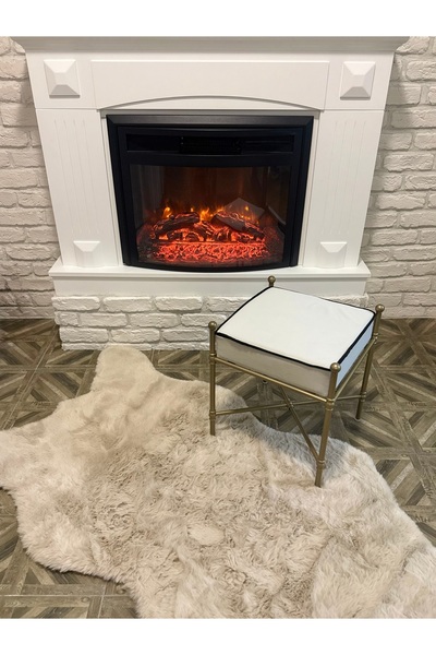 Esey Luxury Gold Metal Ayaklı Lüks Puf - Makyaj Masası Pufu Bench