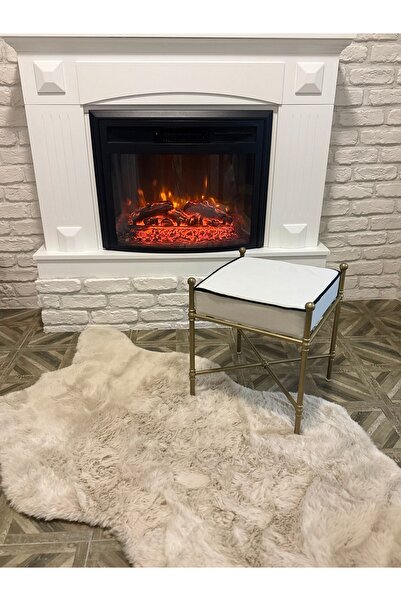Esey Luxury Gold Metal Ayaklı Lüks Puf - Makyaj Masası Pufu Bench