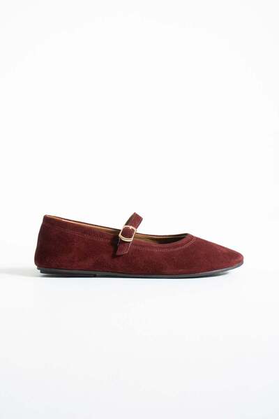 DESPİNA Ruby women's round toe thin strap buckled stylish daily genuine leath...