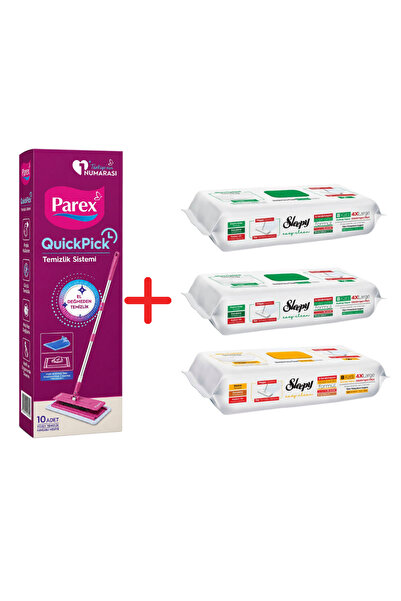 Parex Pachet promoțional Mop QuickPick + 3x Șervețele umede Sleepy Easy Clean...