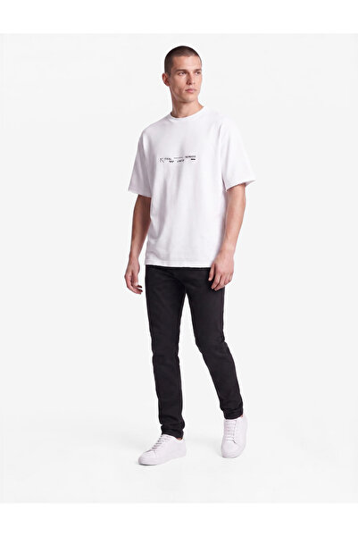 Koton Short Sleeve Cotton Crew Neck Printed Oversize T-Shirt
