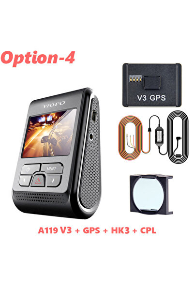 Choice18 None Add GPS HK3 CPL VIOFO A119 V3 2K Car DVR Super Night Vision Qua...