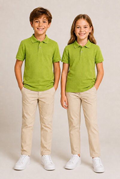 Soweto Children's Unisex 2-Pack Polo Collar Short Sleeve School T-Shirt 100% ...