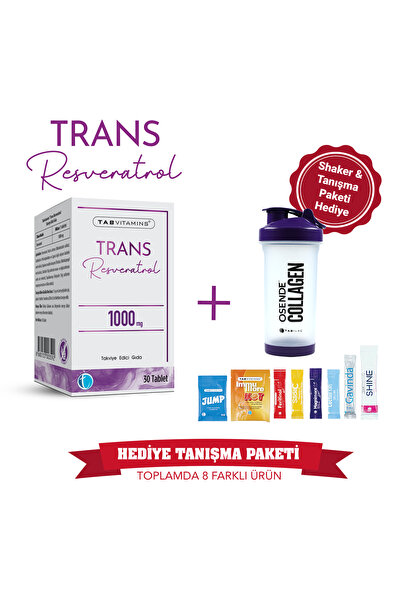 Tabvitamins Trans Resveratrol 30 Tablet | Tanışma Paketi Shaker Hediyeli